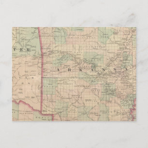 Postal Arkansas y parte del territorio indio