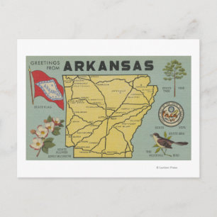Postal ArkansasEscenas de letras grandesArkansas