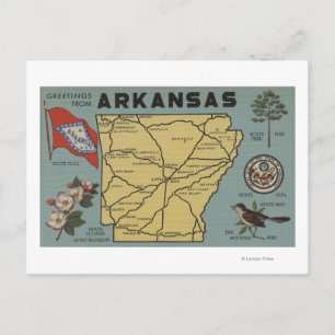 Postal ArkansasEscenas de letras grandesArkansas 2