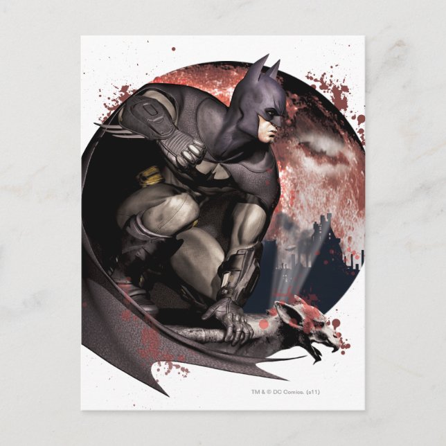 Postal Arkham City Batman Moon (Anverso)
