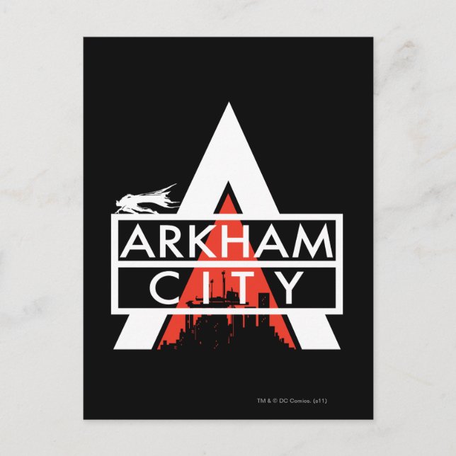Postal Arkham City Logo White (Anverso)