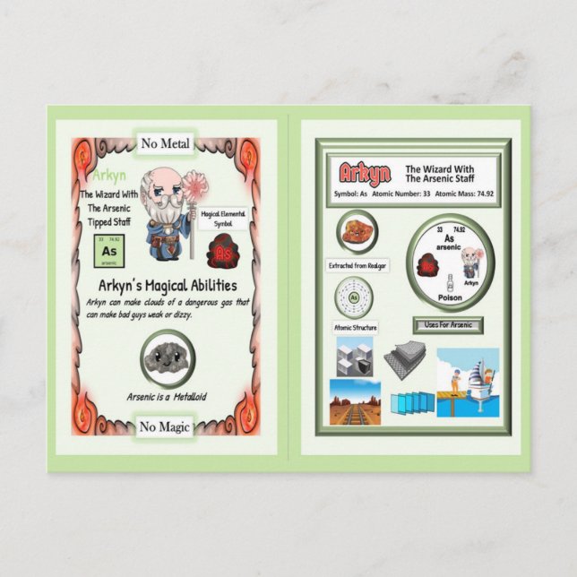 Postal Arkyn Wizard - Elemento Arsenic (Anverso)