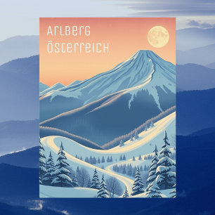 Postal Arlberg Austria Europa vacaciones de esquí moder t