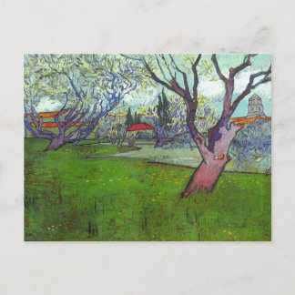 Postal Arles con árboles en flor, Vincent van Gogh