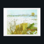 Postal Arles paisajísticos nevados fondo Van Gogh Bella A<br><div class="desc">Vincent Willem van Gogh (30 de marzo de 1853 a 29 de julio de 1890) fue un artista holandés post-impresionista. Algunas de sus pinturas están ahora entre las obras de arte más conocidas,  más populares y caras del mundo. Colección privada londinense. F 391,  JH 1358</div>