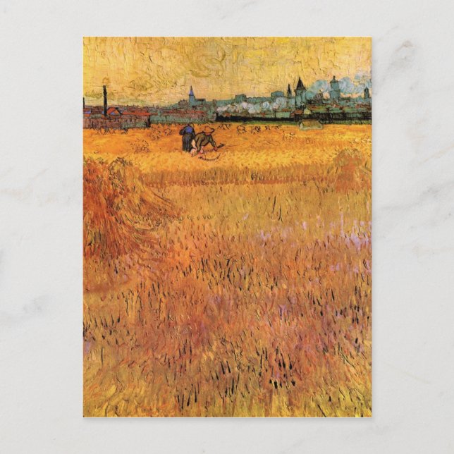 Postal Arles View from the Wheat Fields por van Gogh (Anverso)