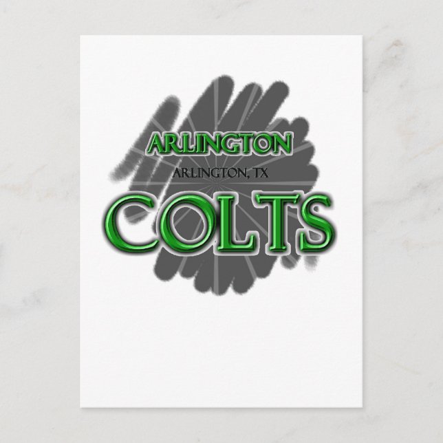 Postal Arlington High School Colts - Arlington, TX (Anverso)
