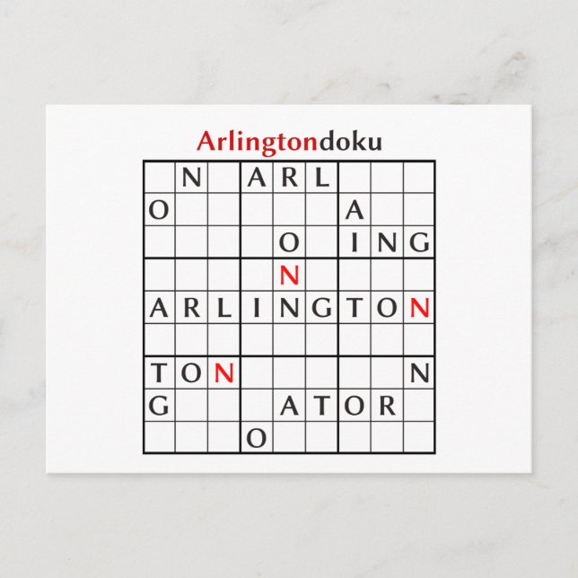 Postal arlingtondoku (Anverso)