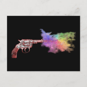 Postal arma de fumar de amor: arco iris :