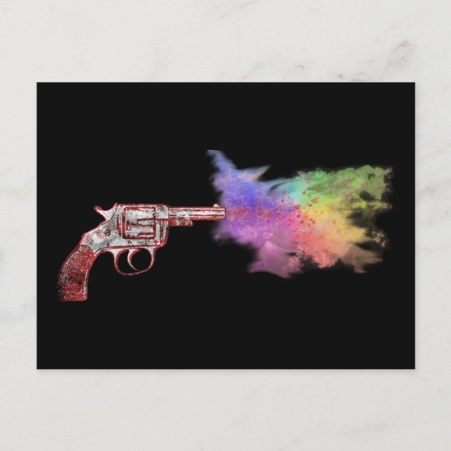 Postal arma de fumar de amor: arco iris : (Anverso)