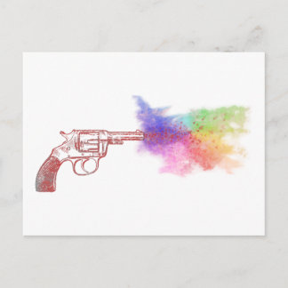 Postal arma de fumar de amor: arco iris :