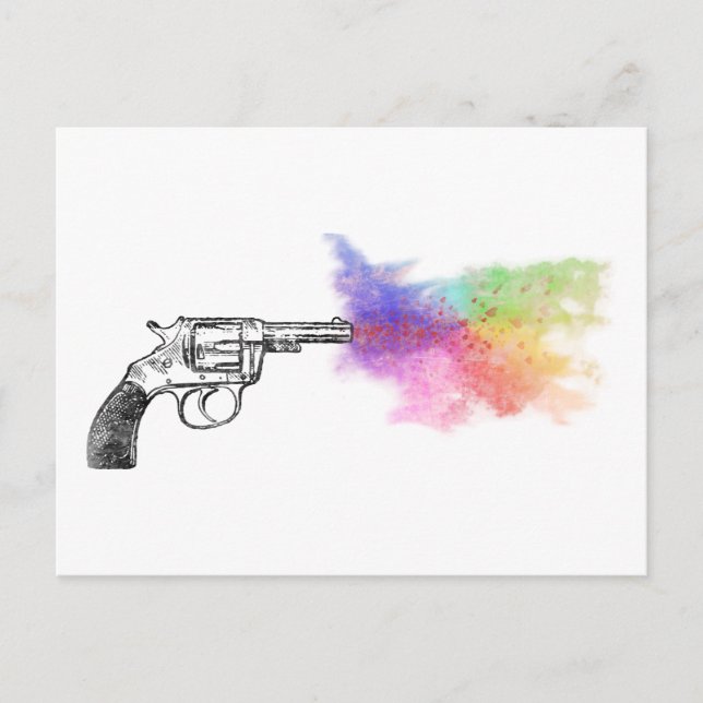Postal arma de fumar de amor: arco iris : (Anverso)