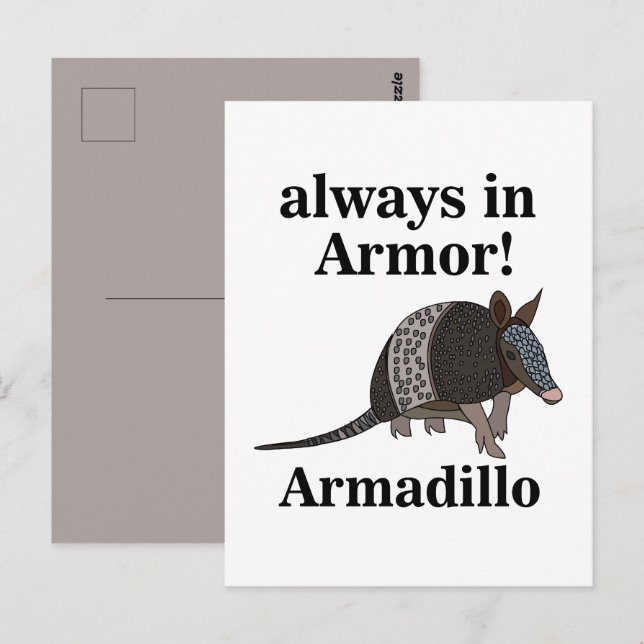 Postal Armadillo Animal Funny  (Anverso / Reverso)