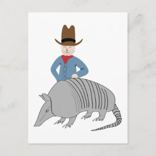 Postal Armadillo Cowboy