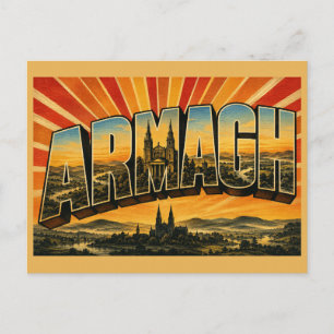Postal Armagh Irlanda del Norte Arte de Viaje Vintage