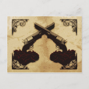 Postal Armas y rosas