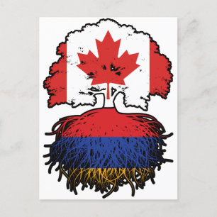 Postal Armenia: Bandera de raíces de árbol canadiense arm