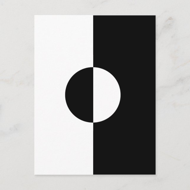 Postal Armonía blanca y negra (Anverso)