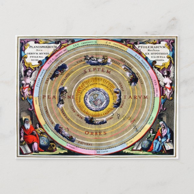 Postal Armonía celeste Macrocosmica (Anverso)