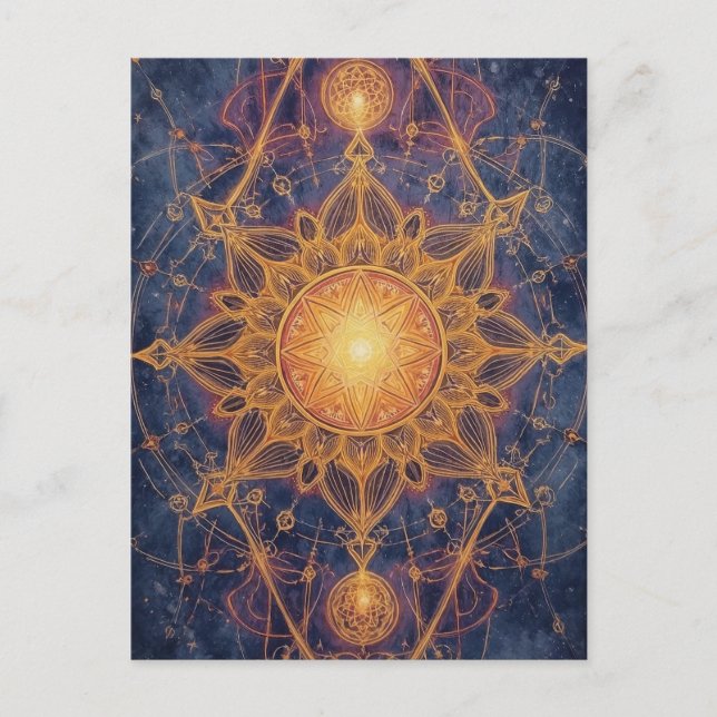 Postal Armonía Celestial – Portal de la Luz Sagrada (Anverso)