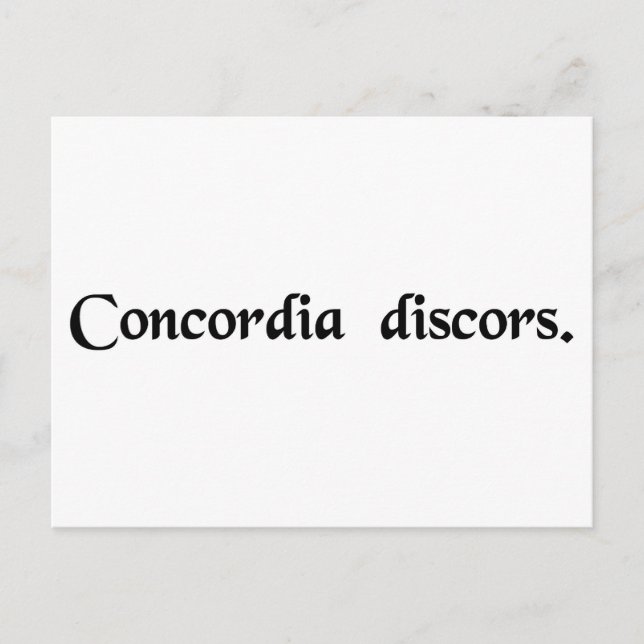 Postal Armonía discordante (Anverso)