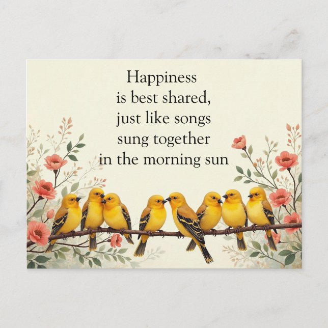 Postal Armonía en flor (Anverso)