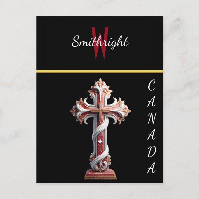 Postal Armonía en rojo y blanco (Anverso)