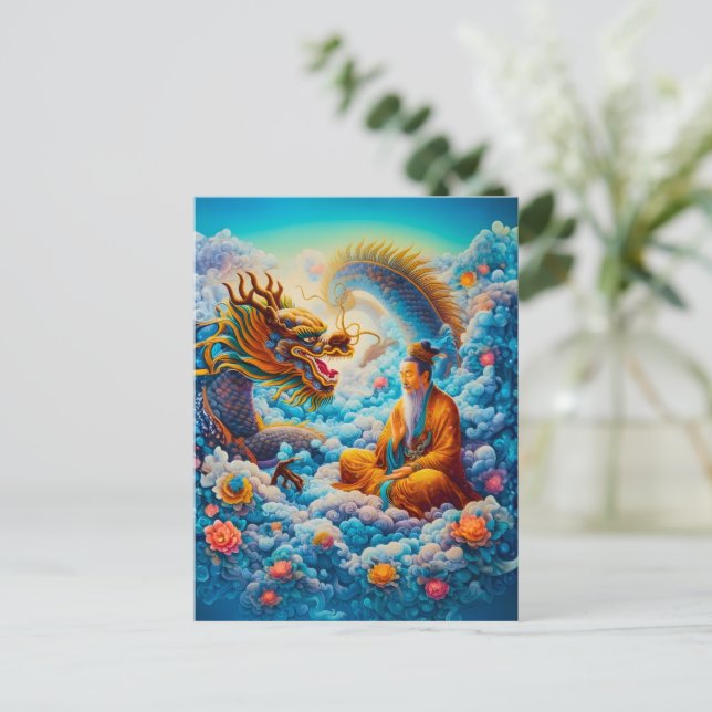 Postal Armonía Eterna: Bendición del Dragón (Anverso de pie)