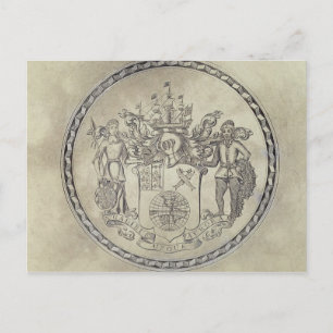 Postal Armoriales de la compañía del Mar del Sur