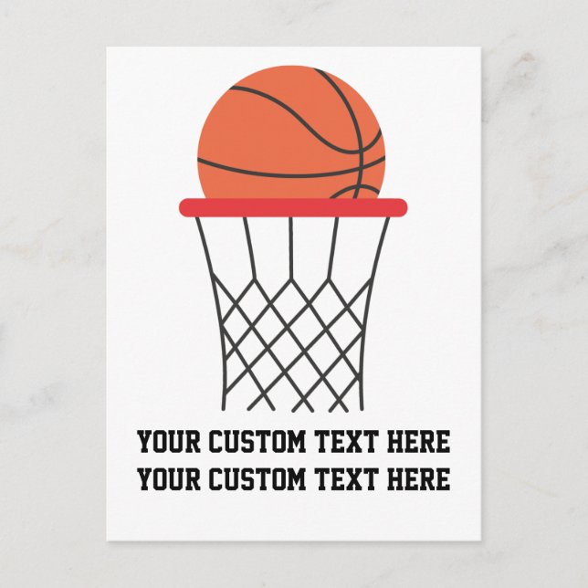 Postal Aro de Baloncesto Personalizado (Anverso)