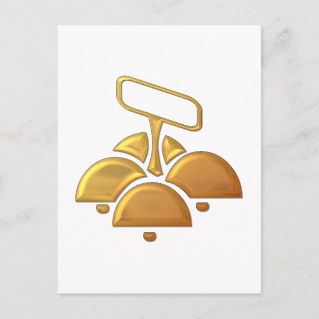 Postal Aromas dorados de la iglesia "3-D" (Anverso)