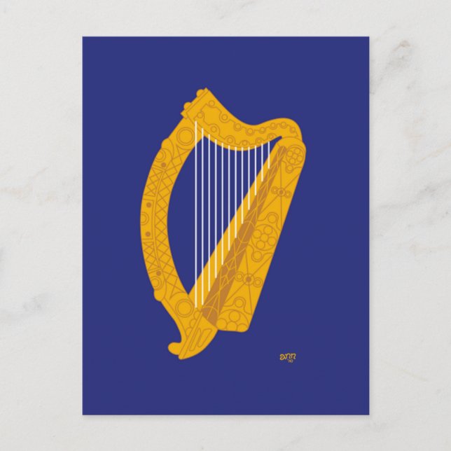 Postal Arpa Brian Boru - Símbolo de Irlanda (Anverso)