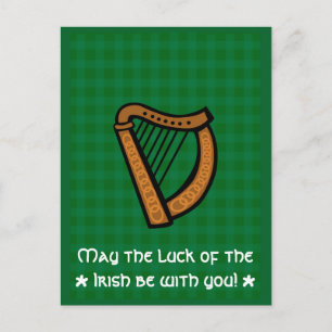 Postal Arpa celta irlandesa Día de San Patricio