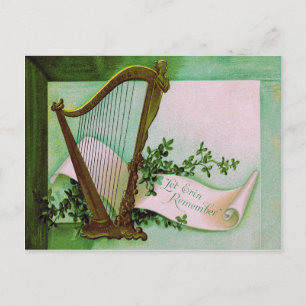 Postal Arpa de Erin Verde Shamrock