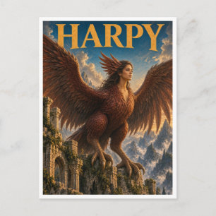 Postal Arpía, Monstruo de Fantasía Gótica