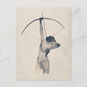 Postal Arquero acuarela