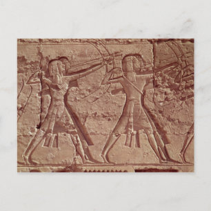 Postal Arqueros, detalles de la caza de Ramsés III