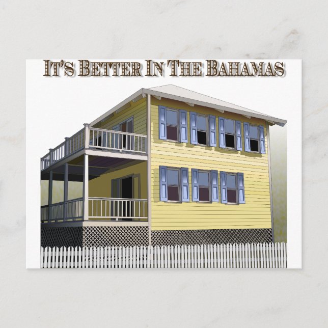 Postal Arquitectura bahameña (Anverso)