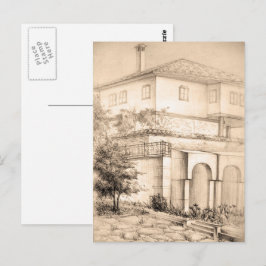 Postal Arquitectura Casa tradicional Dibujo arte