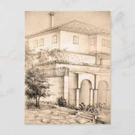 Postal Arquitectura Casa tradicional Dibujo arte