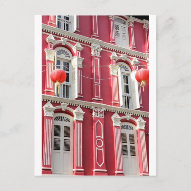 Postal Arquitectura colonial china Singapur (Anverso)