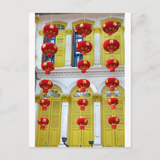 Postal Arquitectura colonial china Singapur (Anverso)