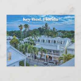 Postal Arquitectura de casas blancas en Key West Florida