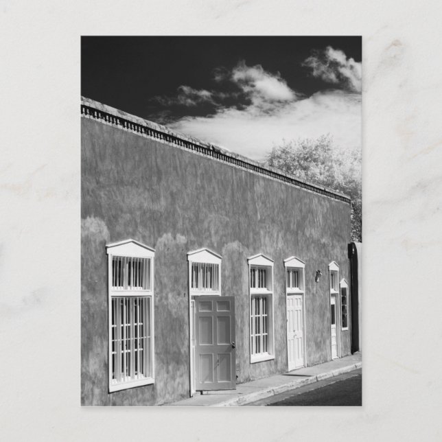 Postal arquitectura de estilo territorial, Santa Fe, Nuev (Anverso)