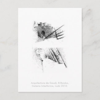 Postal Arquitectura de Gaudi, B.Ryczko, G. I., Lodz 2010.