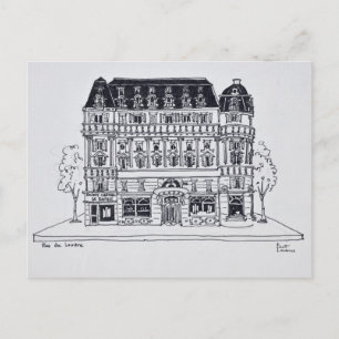 Postal Arquitectura de Haussmann   Rue du Louvre, París