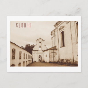 Postal Arquitectura de la Iglesia Católica de Slonim Biel