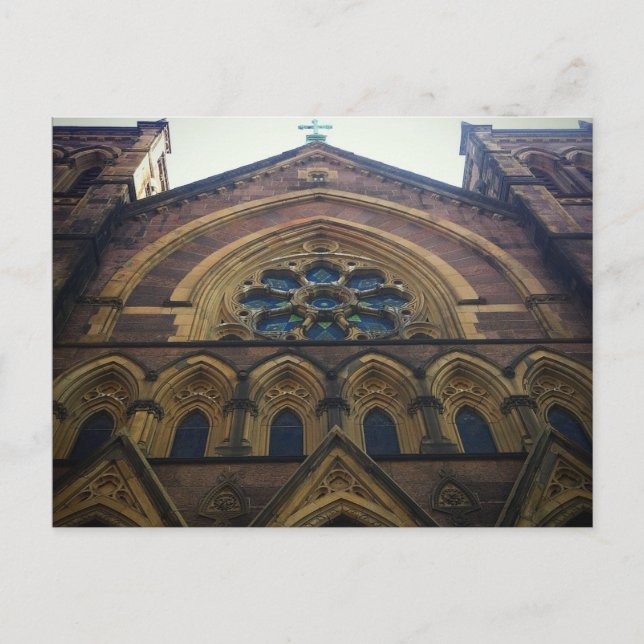 Postal Arquitectura de la Iglesia Católica en Manhattan (Anverso)