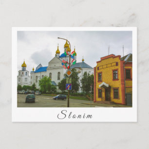 Postal Arquitectura de la Iglesia Ortodoxa de Slonim Biel