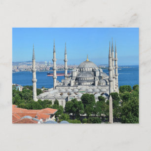 Postal Arquitectura de la Mezquita Azul de Estambul Turqu